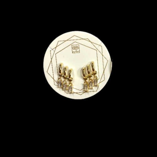 Thank Heaven For Diamonds - Gold Earrings - Buttercup Lynne Boutique