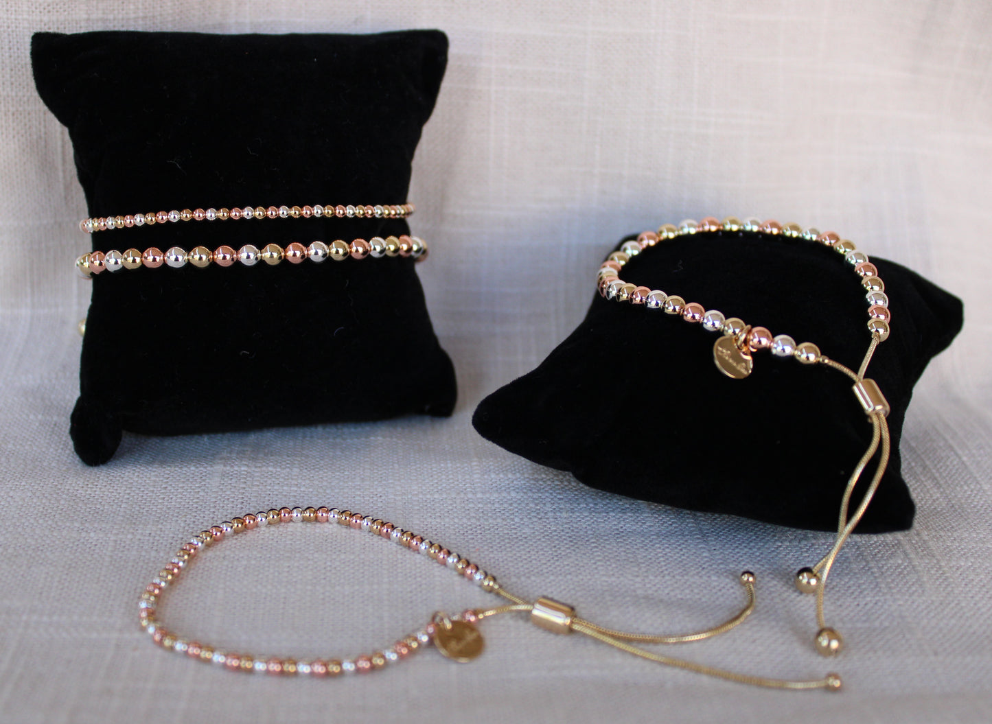 Tri Tone Adjustable Bracelet - Buttercup Lynne Boutique