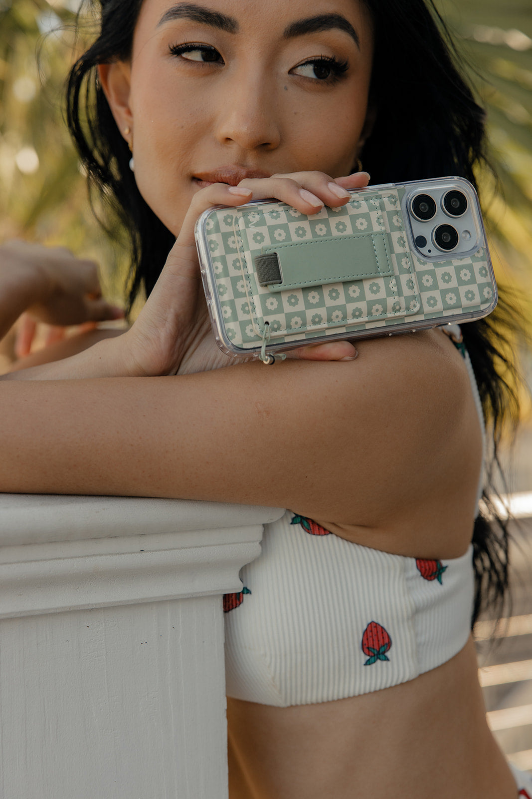 Blooming Check Magnetic Case - Buttercup Lynne Boutique