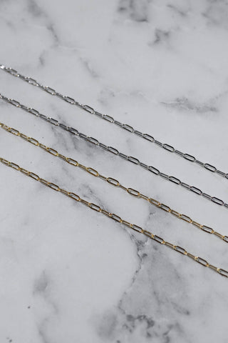 Feelings For You Mini Paperclip Chain Necklace - Buttercup Lynne Boutique