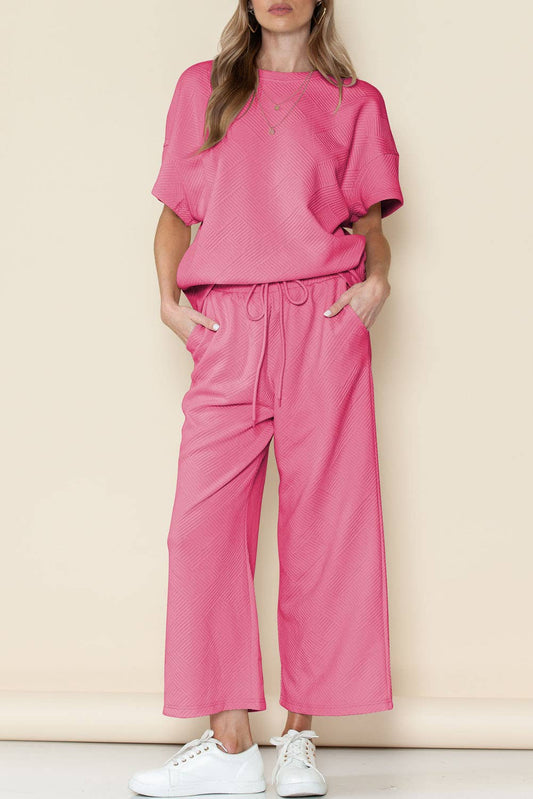 LDC Textured Loose Fit Set - Buttercup Lynne Boutique