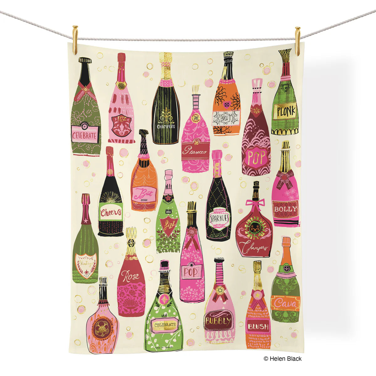 WerkShoppe Bubble Pop Fizz Tea Towel