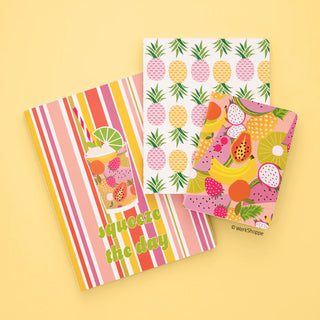 WerkShoppe Squeeze The Day Stitched Notebook Set