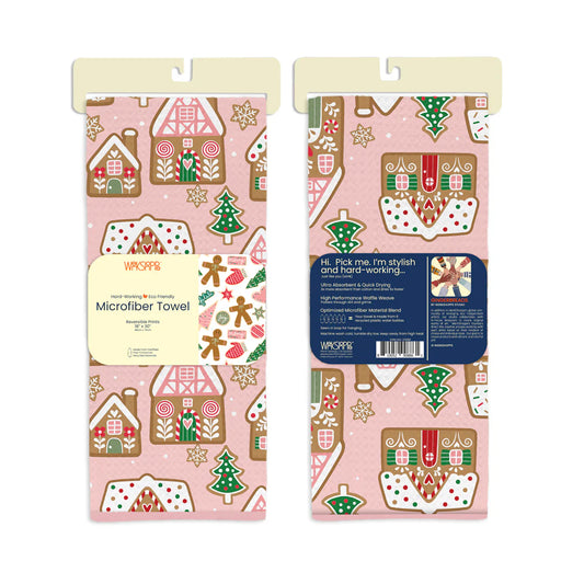 WerkShoppe Gingerbread Cookies Microfiber Kitchen Towel