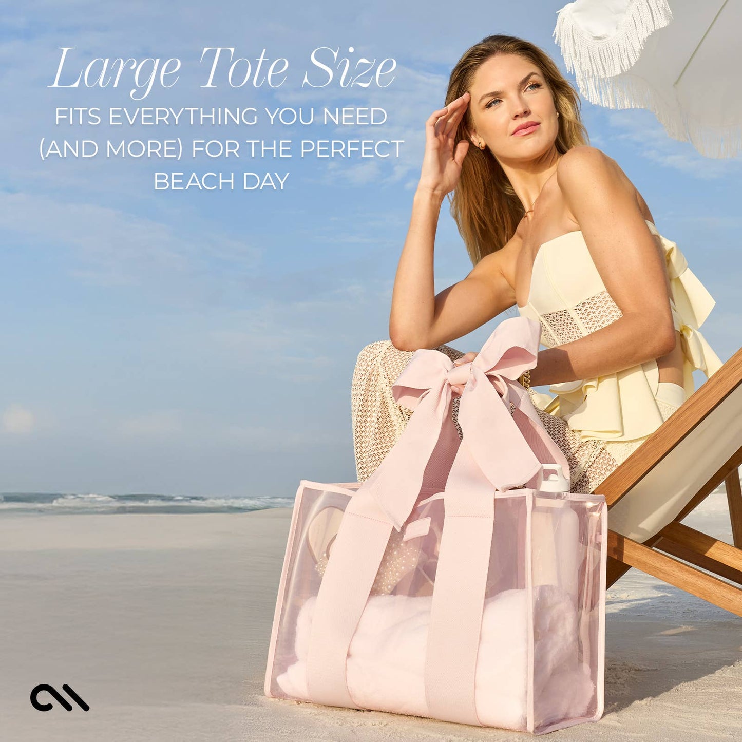 Special Edition Bow Beach Tote With Phone Pouch - Buttercup Lynne Boutique