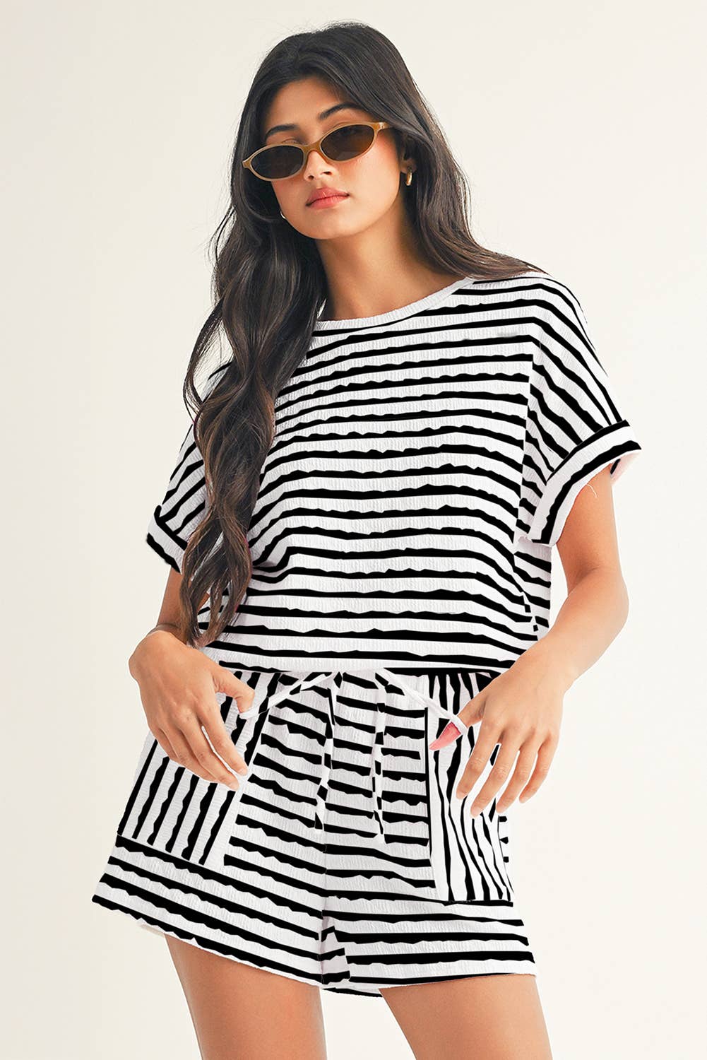 LDC Daily Shift Stripe Print Set - Buttercup Lynne Boutique