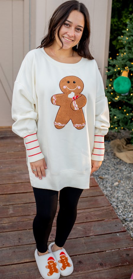 Sugar And Spice Gingerbread Long Sleeve Top