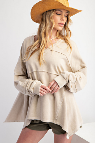 All The Way V-Neck Top - Buttercup Lynne Boutique