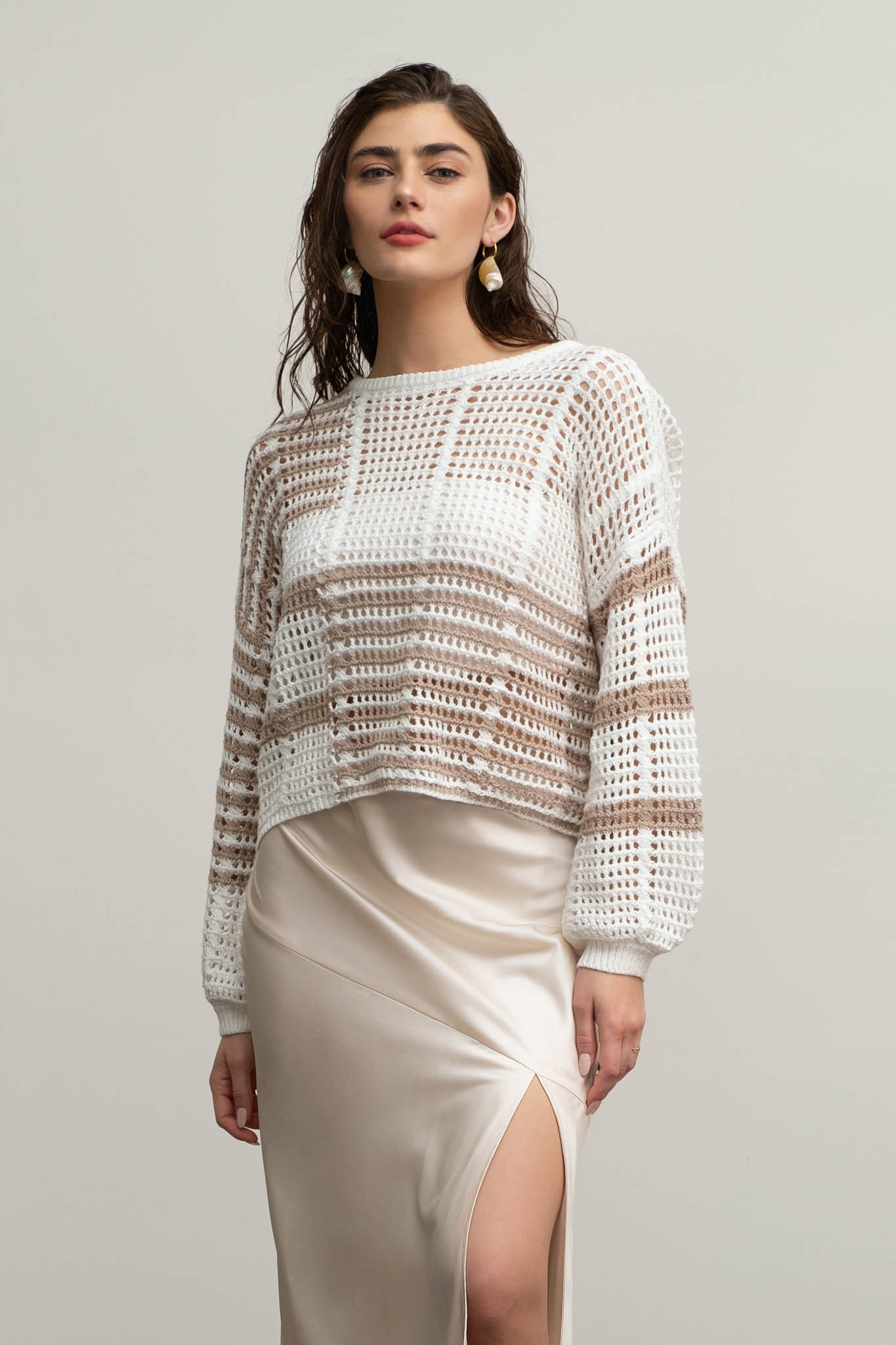 Between It All Crochet Sweater Top