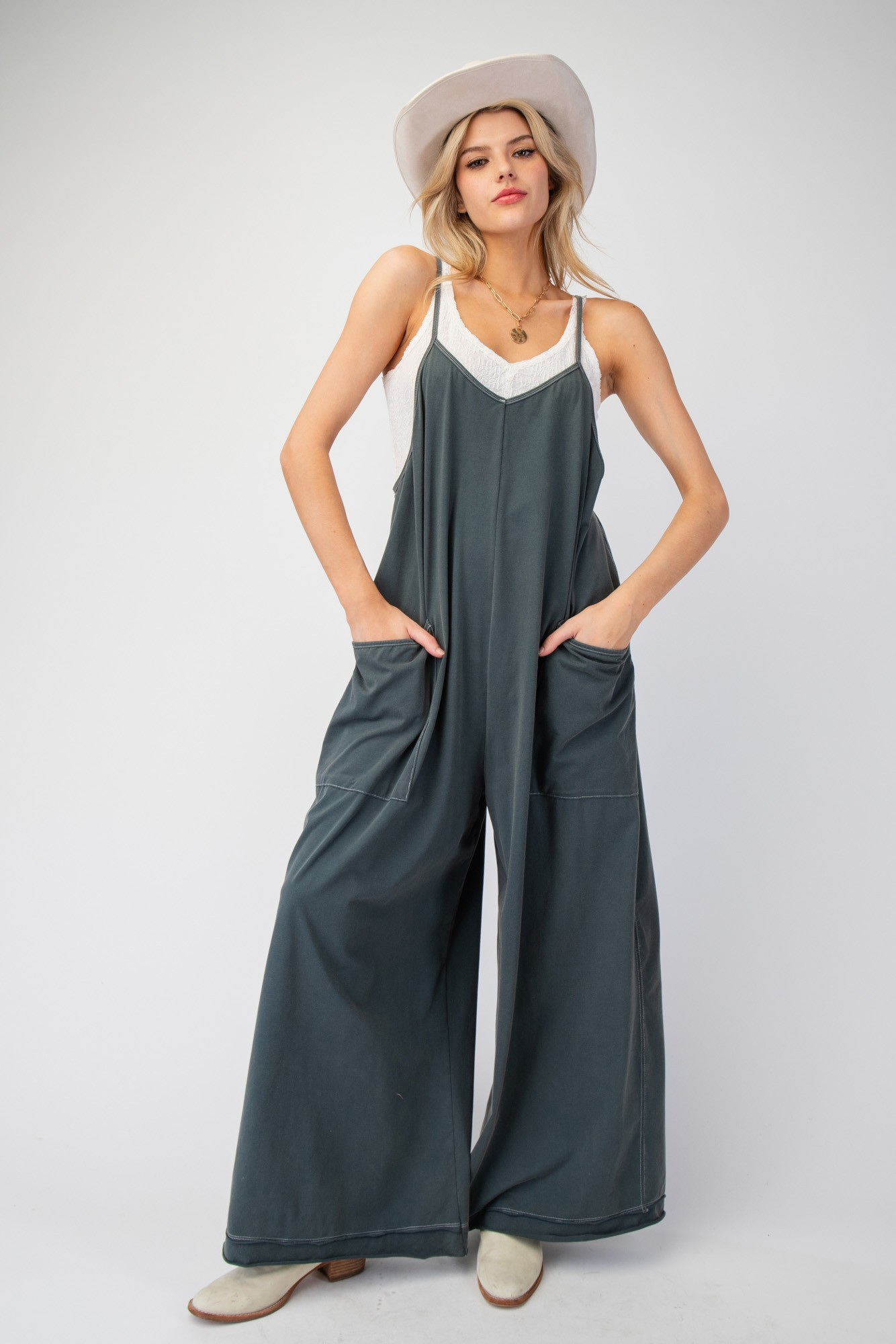 Time Again Wide Leg Jumpsuit