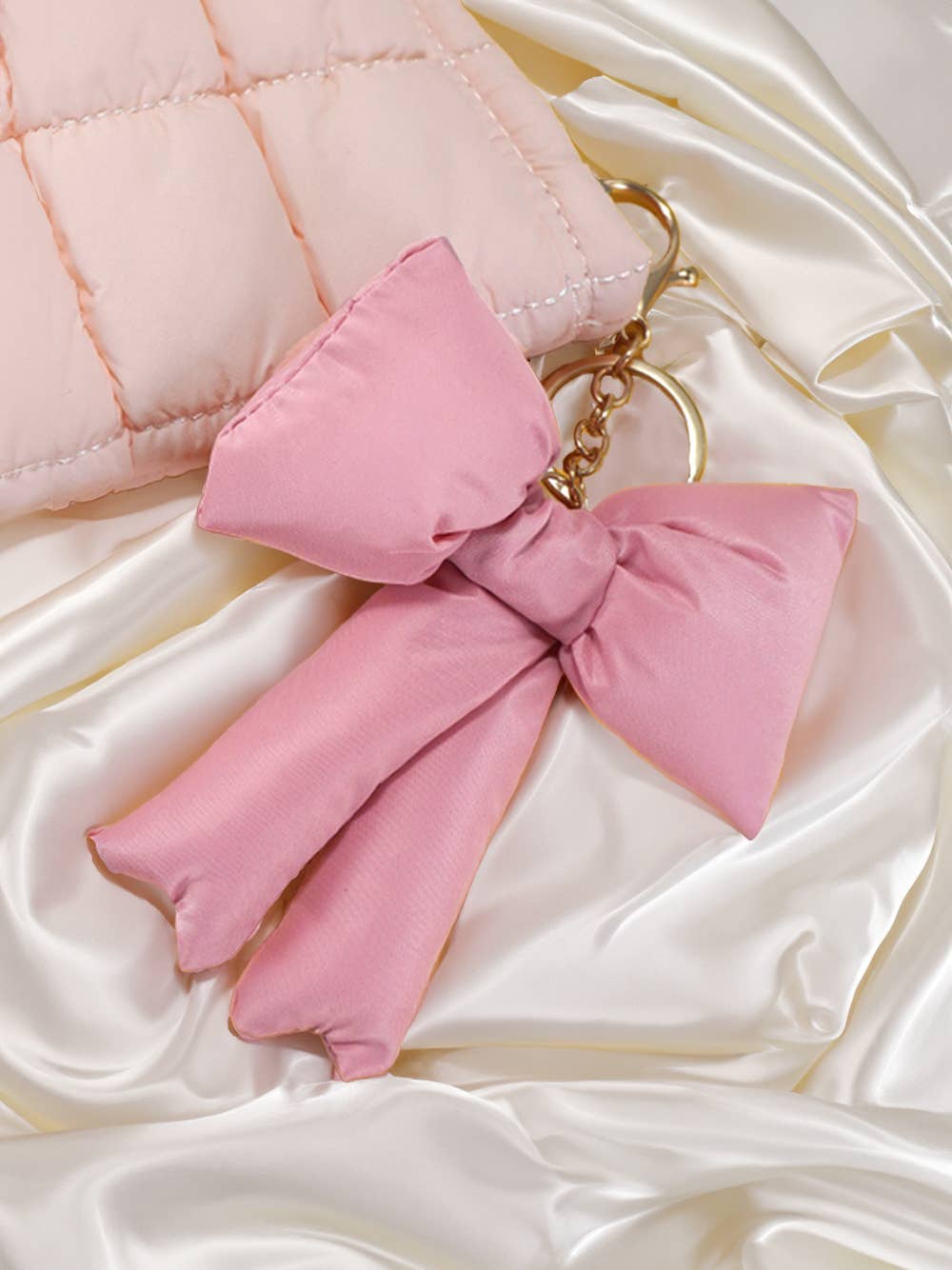 Pink Bow Keychain - Buttercup Lynne Boutique