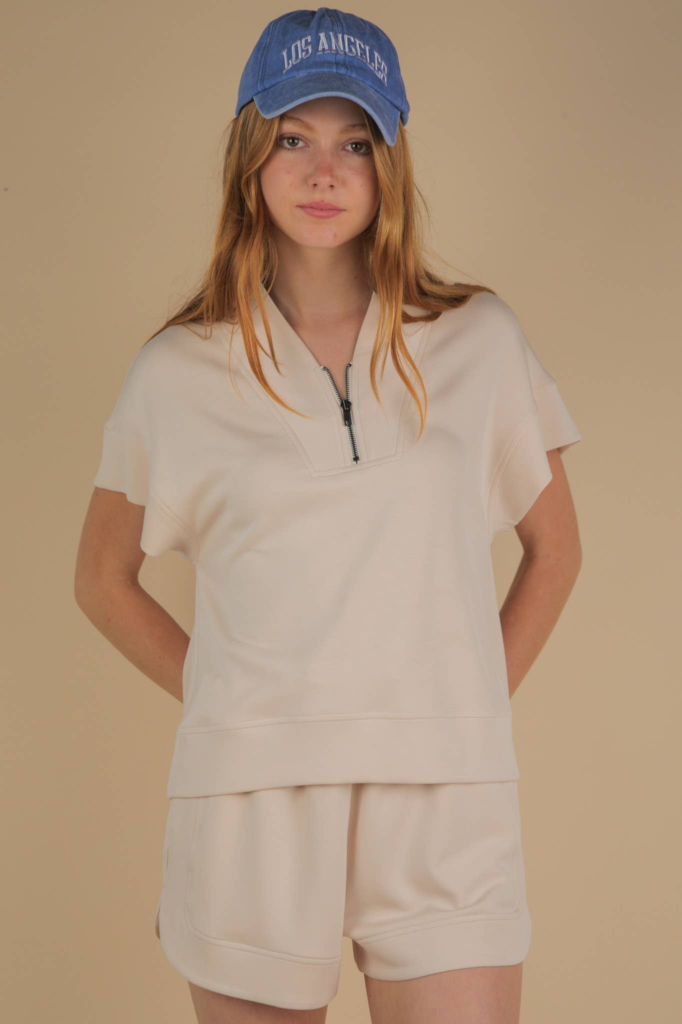 NT12155SET-Comfy Solid Knit Top & Shorts Set - Buttercup Lynne Boutique