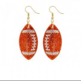 Game Day Football Sequin Earrings - Buttercup Lynne Boutique