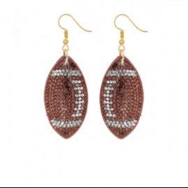 Game Day Football Sequin Earrings - Buttercup Lynne Boutique