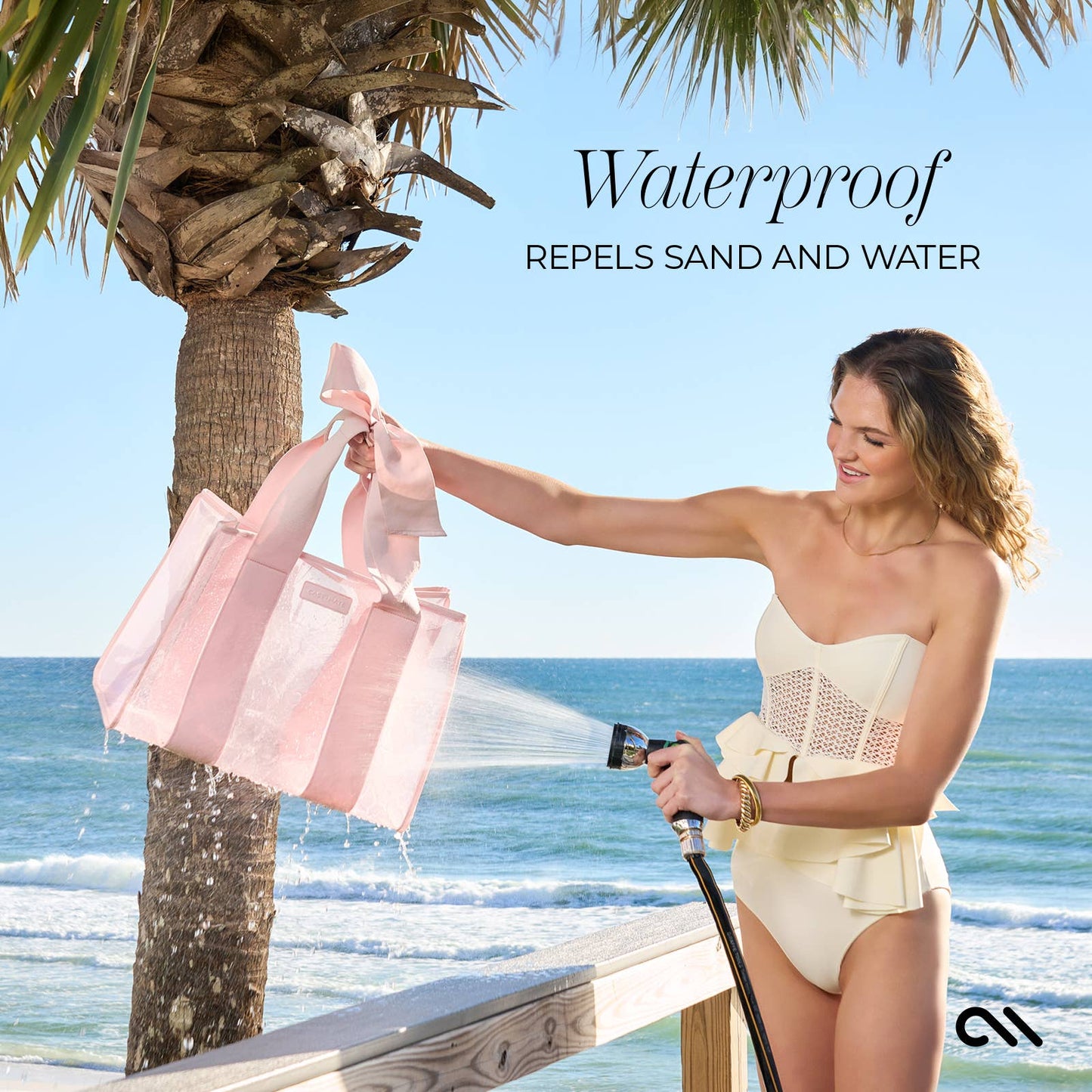 Special Edition Bow Beach Tote With Phone Pouch - Buttercup Lynne Boutique