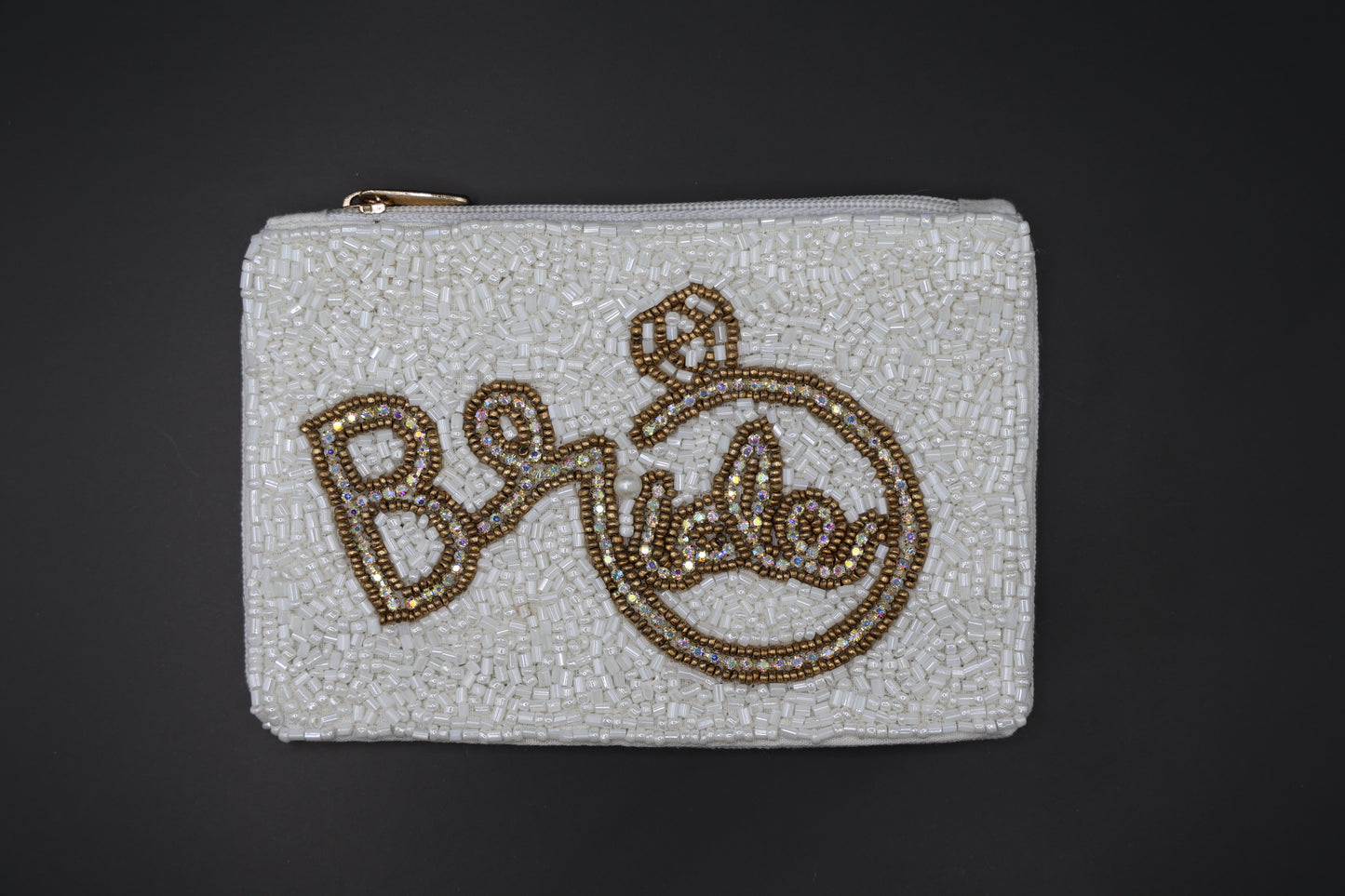 Bride Beaded Coin Pouch - Buttercup Lynne Boutique