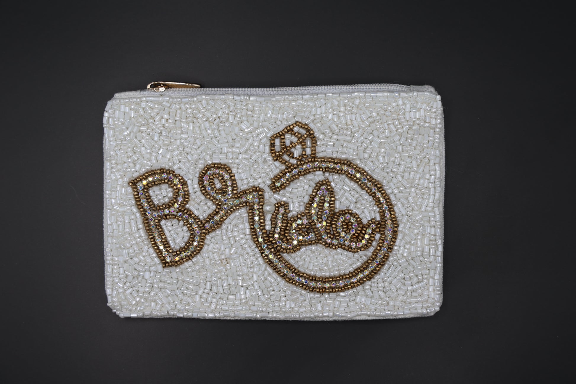 Bride Beaded Coin Pouch - Buttercup Lynne Boutique