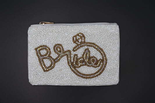 Bride Beaded Coin Pouch - Buttercup Lynne Boutique