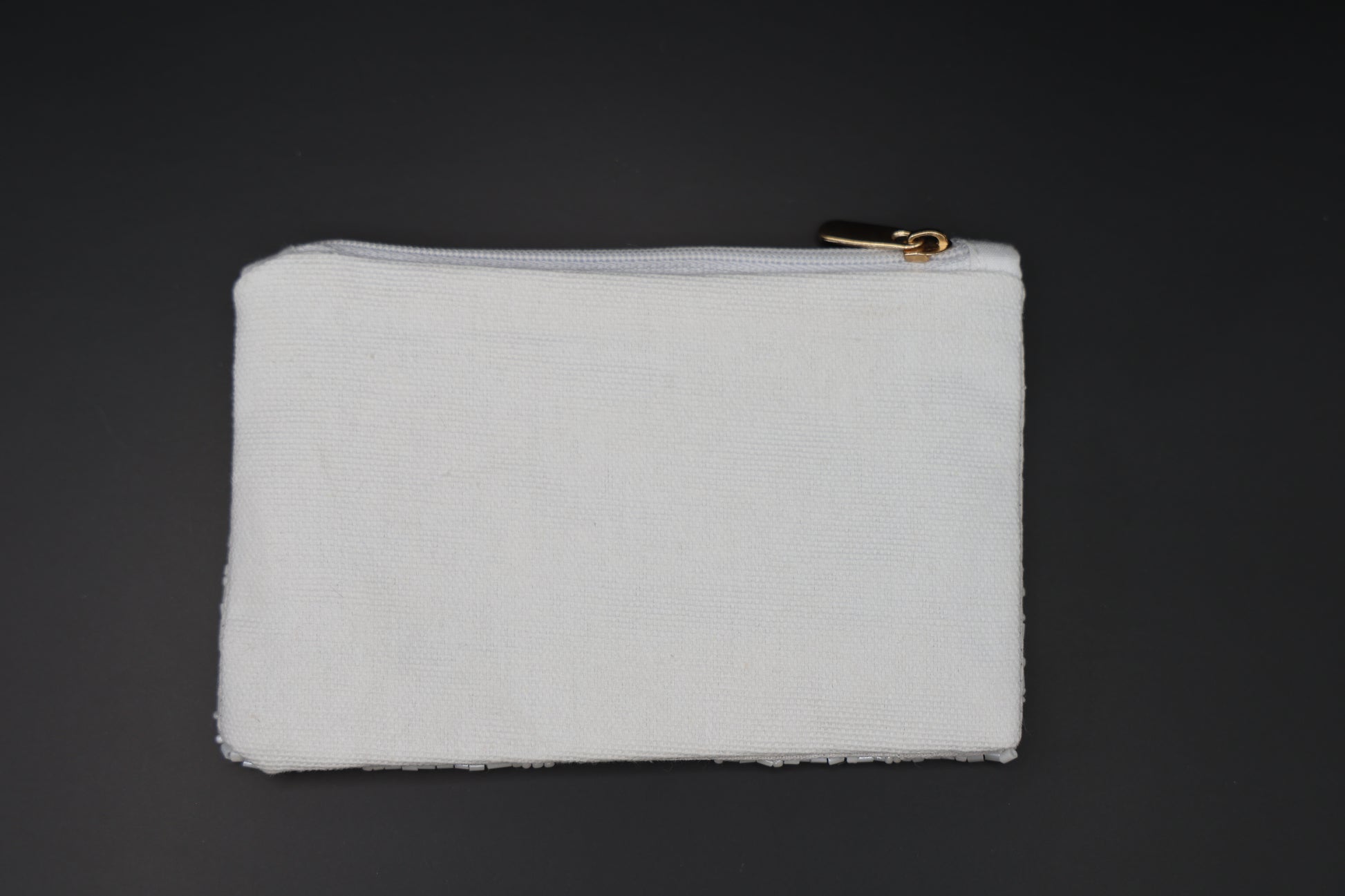 White Bow Beaded Coin Pouch - Buttercup Lynne Boutique