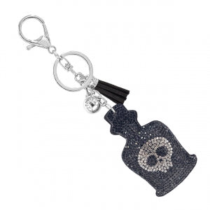 Skull Poison Bottle Keychain - Buttercup Lynne Boutique