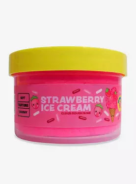 PeachyBbies Strawberry Ice Cream Cloud Dough Slime
