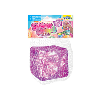 Orb Sugar Swaps Cool Cubes Shimmers purple glitter sensory cube toy in mesh bag