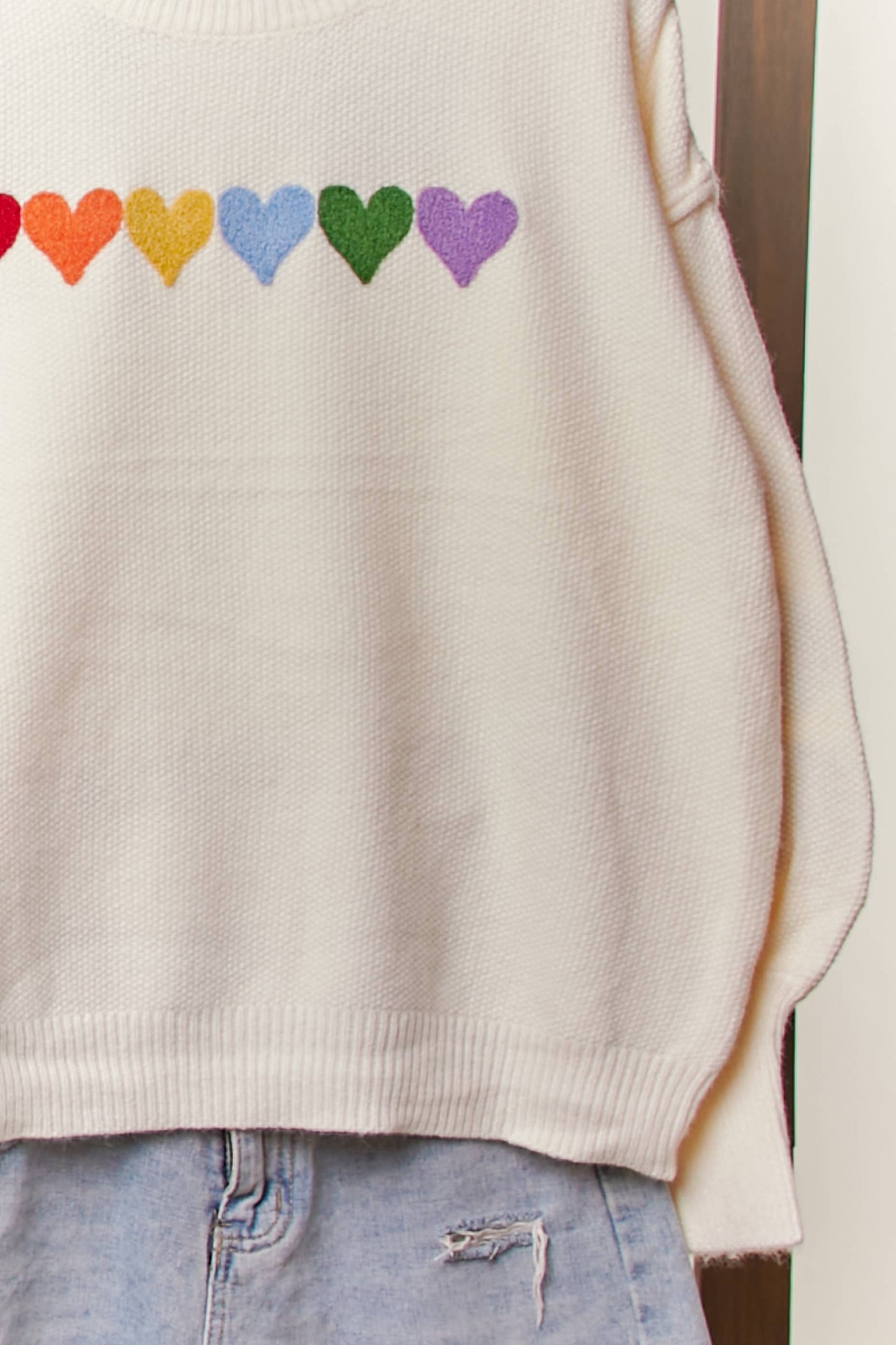 Rainbow Heart Sweater