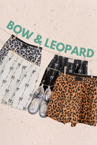 NP70904 Leopard & Bow Printed Boxer Shorts - Buttercup Lynne Boutique