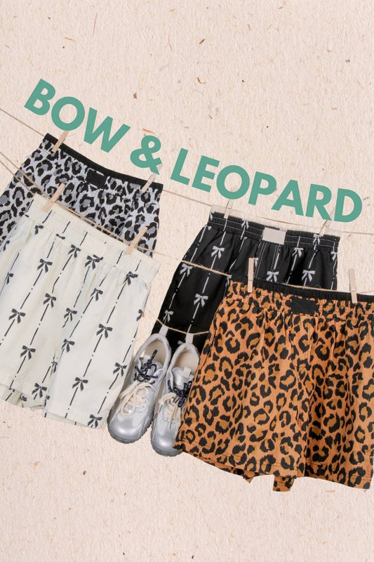 NP70904 Leopard & Bow Printed Boxer Shorts - Buttercup Lynne Boutique