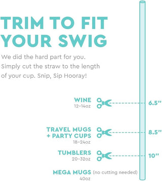 Straw Toppers By SWIG With Straws Included - Faboolous - Buttercup Lynne Boutique