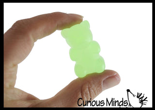 Curious Minds Toys - 1 Bag of 6 Gummy Bear Squishy Mochi Fidget - Cute Animal
