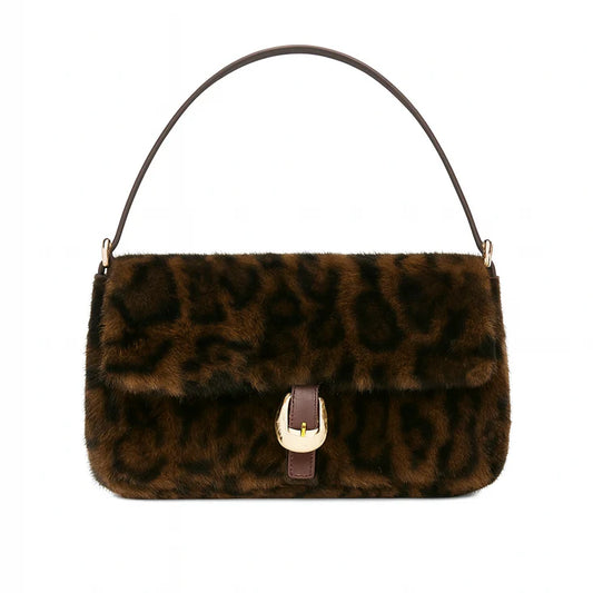 Urban Expressions Gloria Plush Purse in Leopard