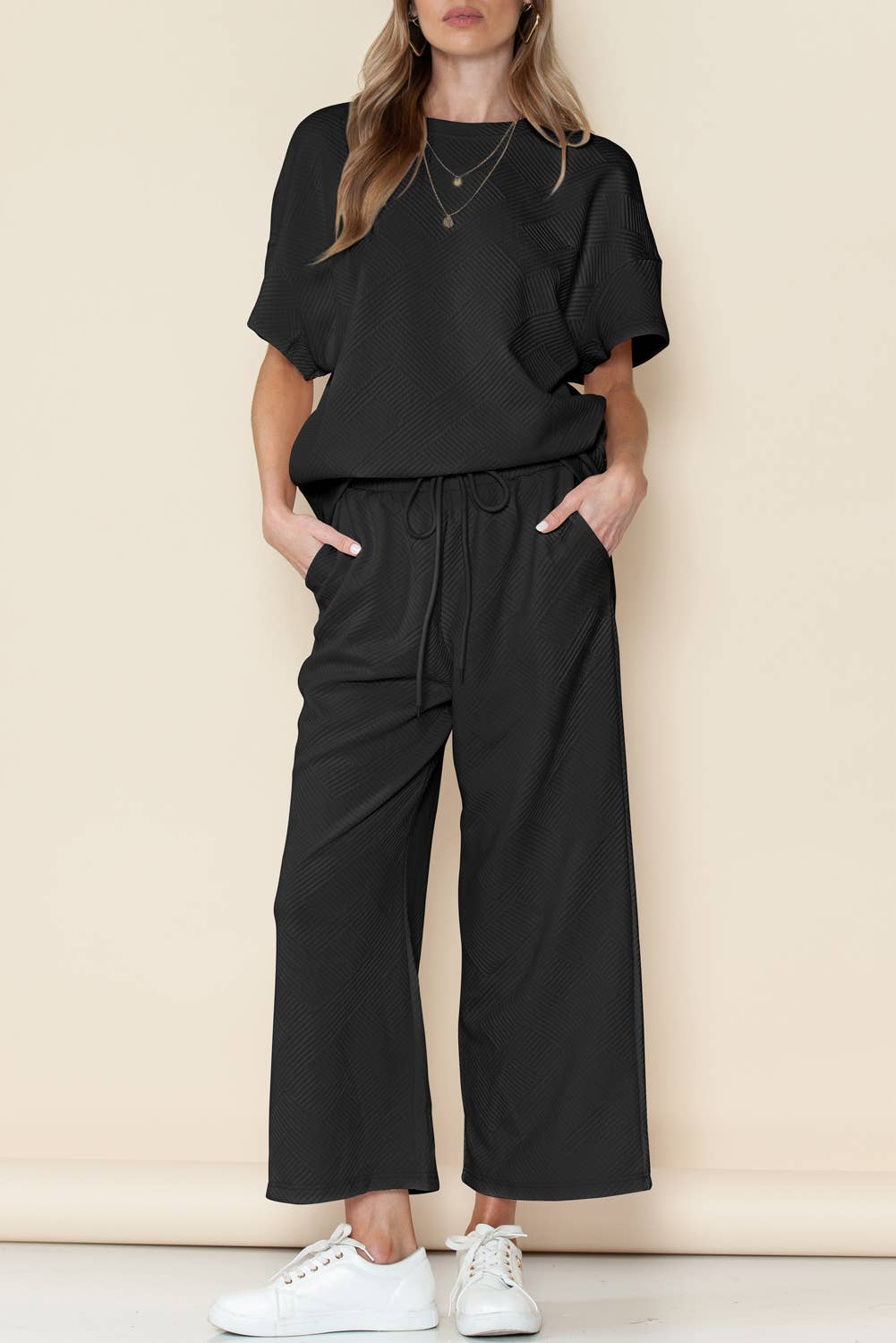 LDC Textured Loose Fit Set - Buttercup Lynne Boutique