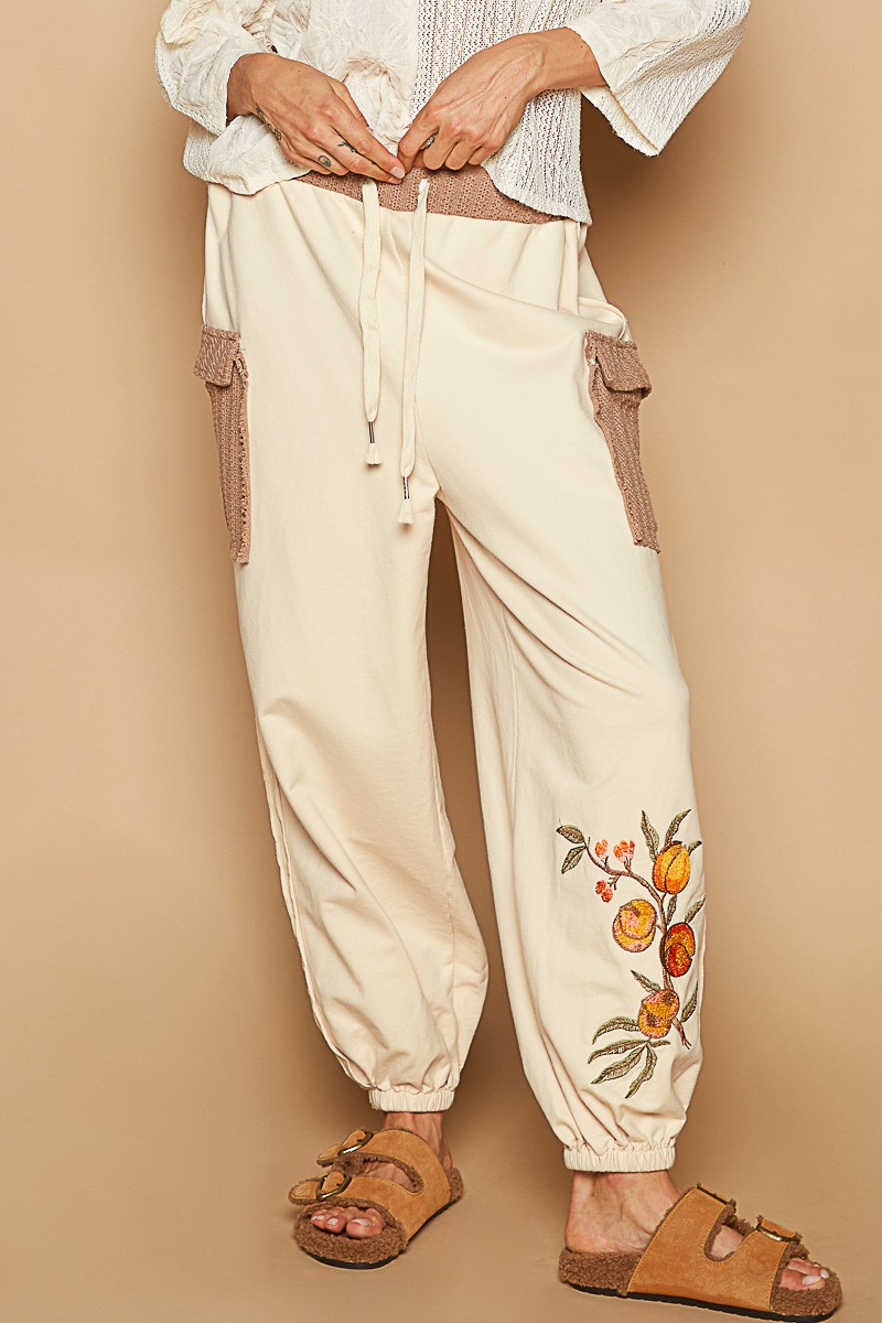 True Kind French Terry Embroidered Joggers