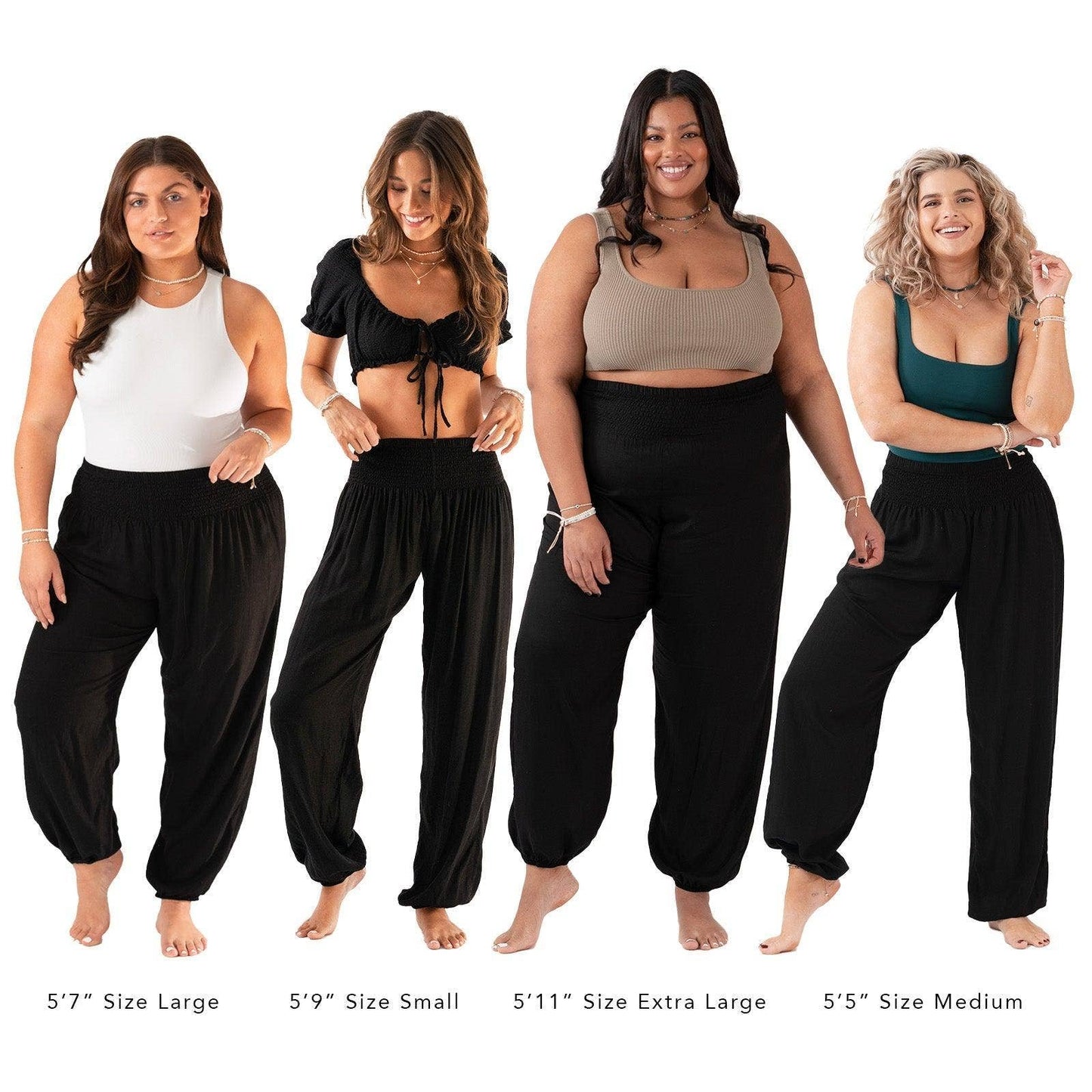 Black Harem Pants with Pockets