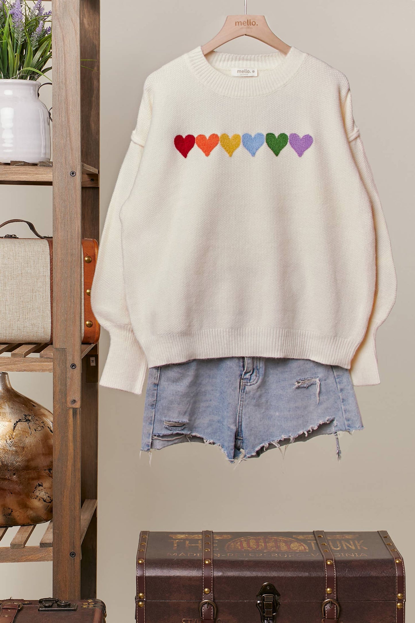 Rainbow Heart Sweater