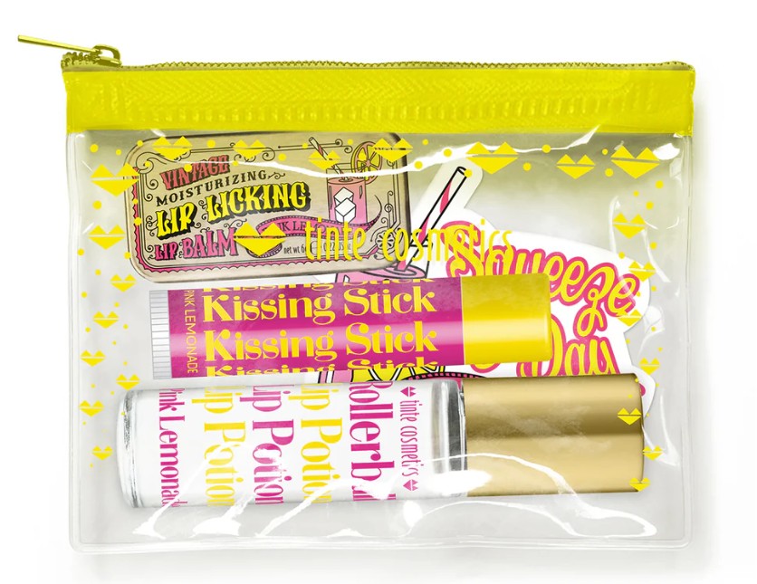 Lip Care Trio Kit – Balm, Rollerball, Kissing Stick + Sticker | TINte Cosmetics