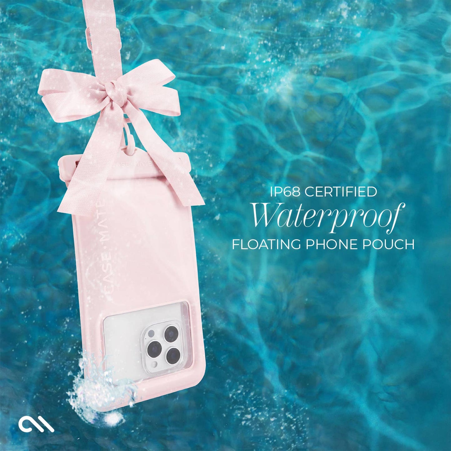 Ballet Pink Bow Waterproof Floating Pouch - Buttercup Lynne Boutique