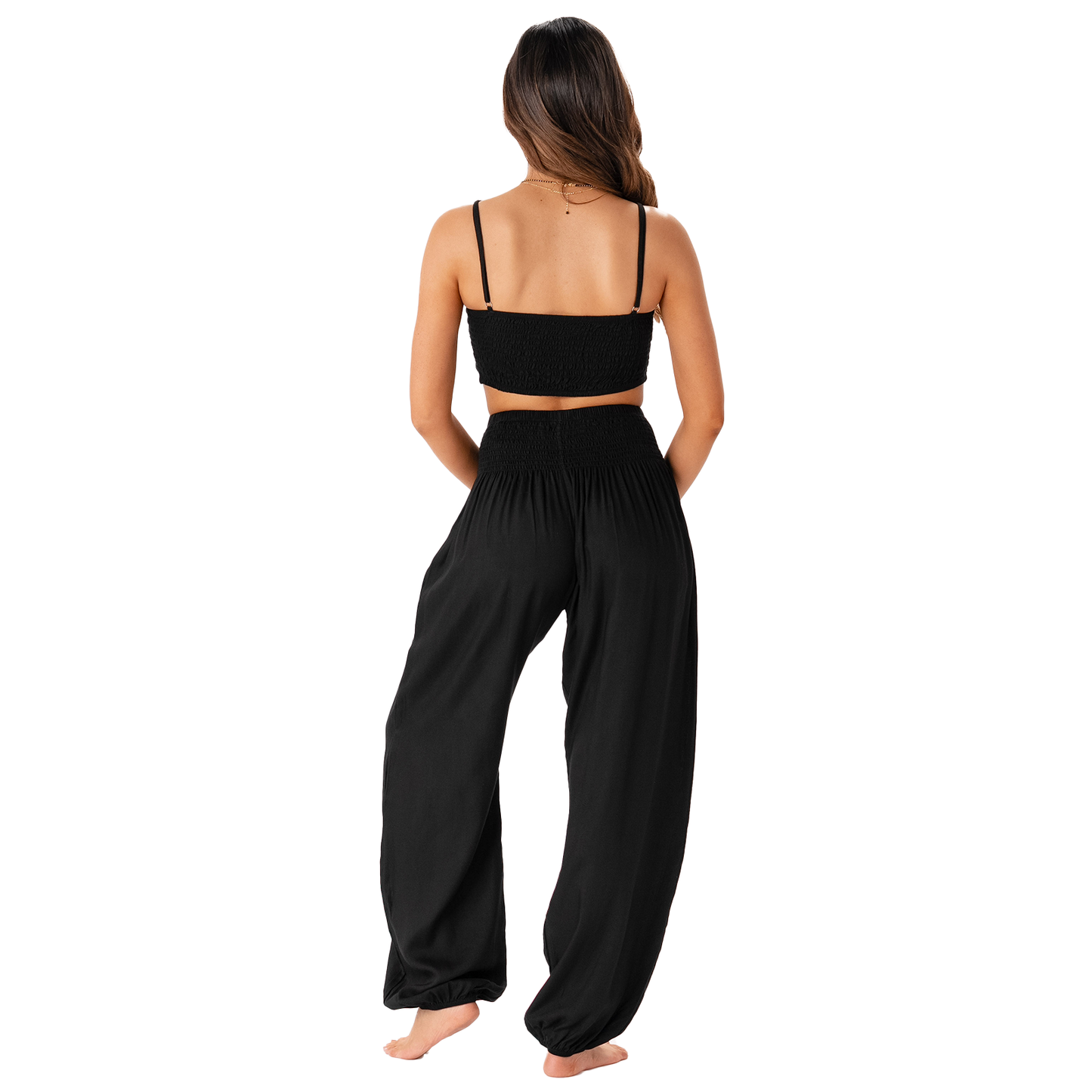 Black Harem Pants with Pockets