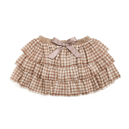 Gingham Printed Tulle Tiered Tutu - Kids Clothing - Sweet Wink