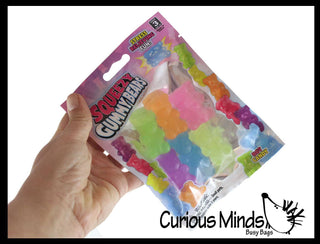 Curious Minds Toys - 1 Bag of 6 Gummy Bear Squishy Mochi Fidget - Cute Animal