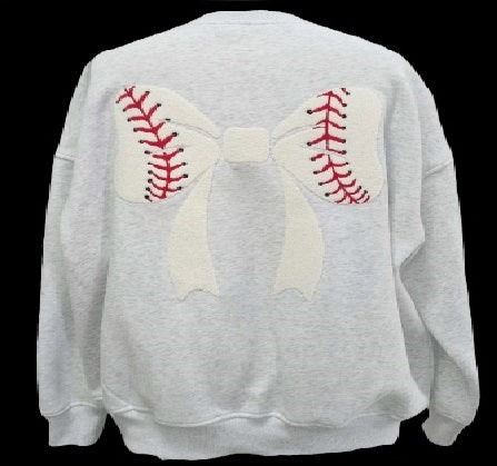 Baseball Bows Crewneck