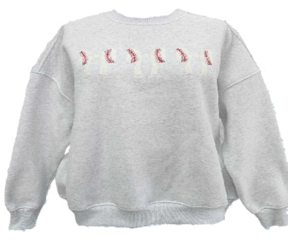 Baseball Bows Crewneck