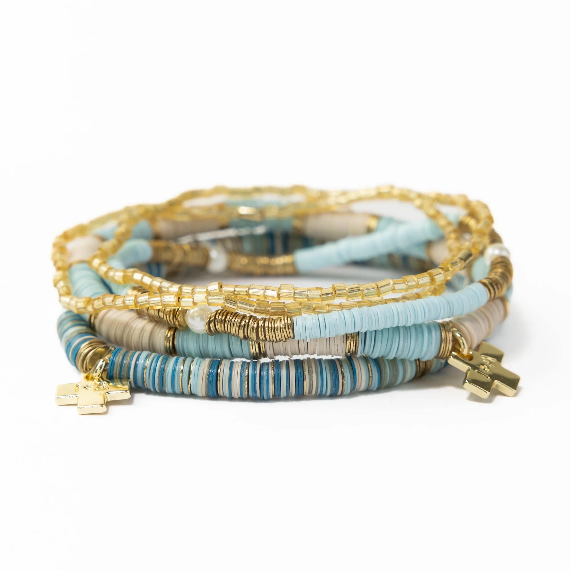 Grace Bracelet Stack of 5 - Buttercup Lynne Boutique