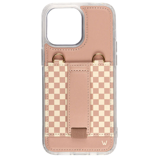 Blush Check Purse Case - Buttercup Lynne Boutique