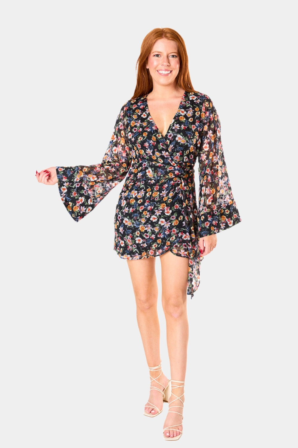 BuddyLove Astrid Wrap Mini Dress - Over It - Buttercup Lynne Boutique