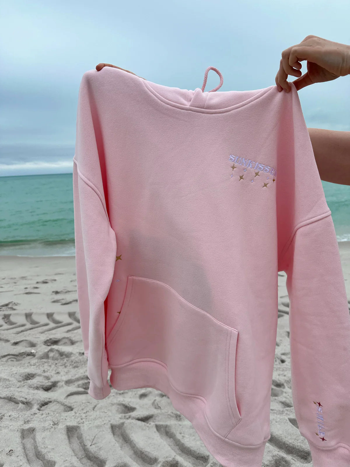 Embroidered Van Star Hoodie - Light Pink Hoodie