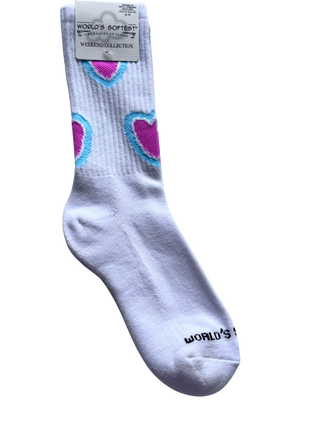 Heart Mini Crew Sock - Buttercup Lynne Boutique