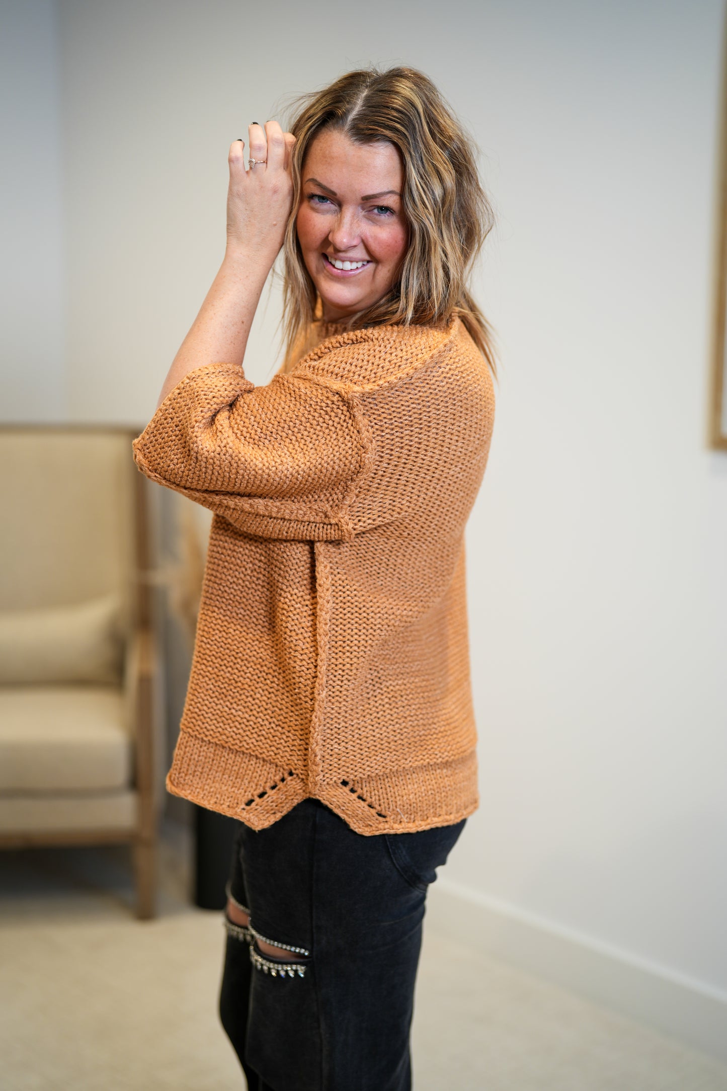 Comfy Cozy Dolman Sleeve Sweater - Multi Colors