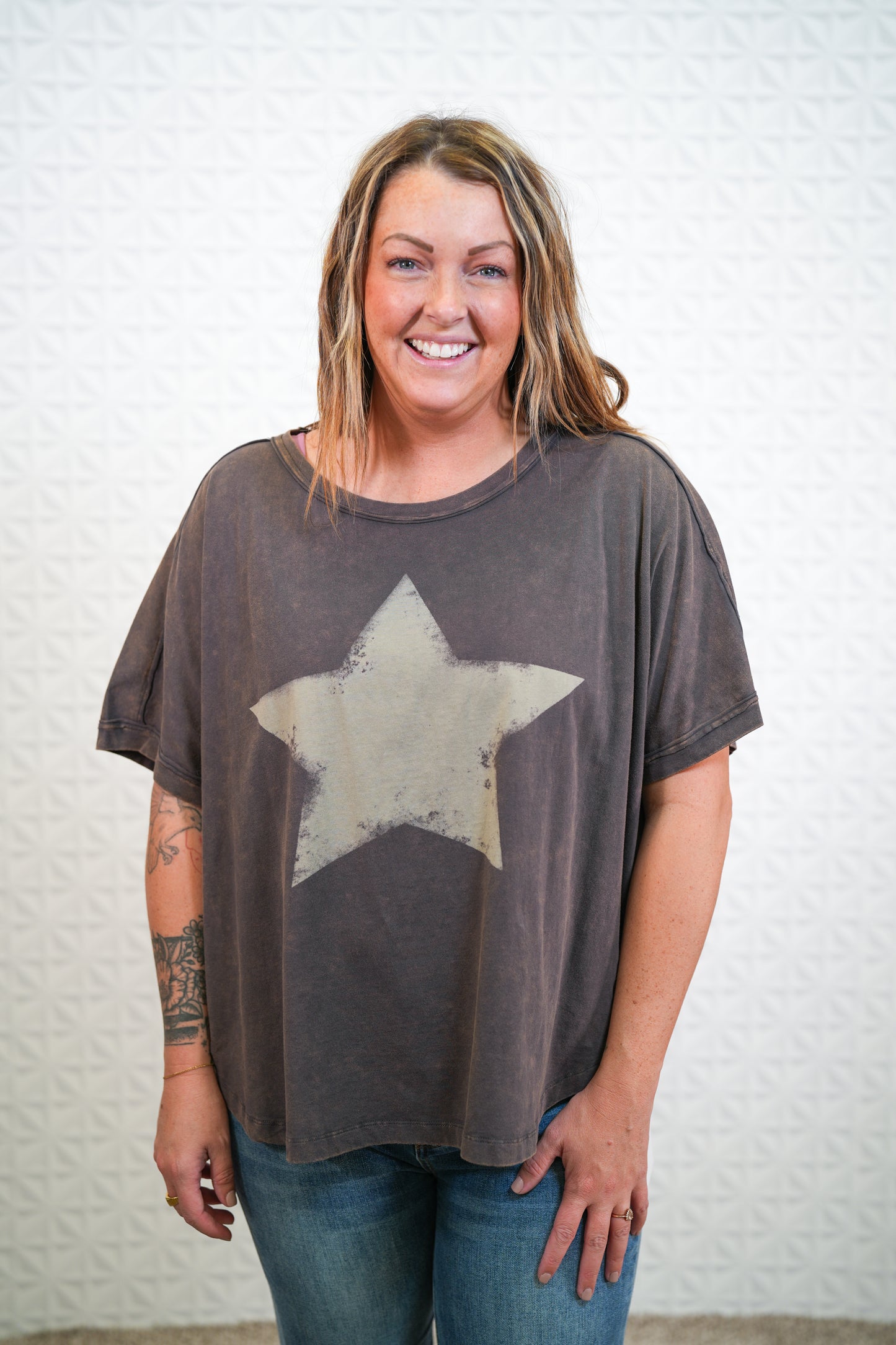 Star Mineral Washed Top - Regular and Plus